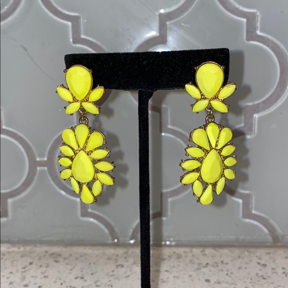 Forever 21 Jewelry - Neon Green Statement Earrings